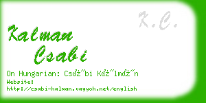 kalman csabi business card